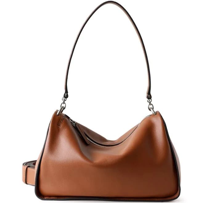 Leather Hobo Crossbody Bag