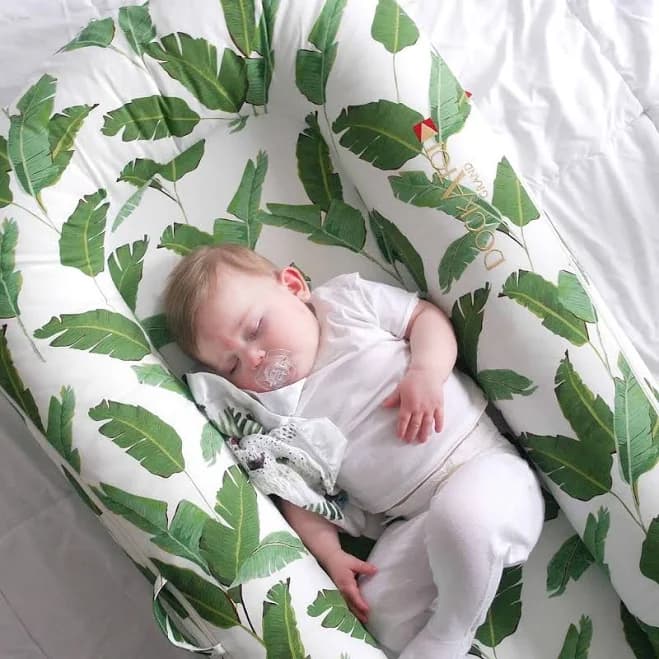 DockATot - Deluxe Dockatot Baby Lounger Green Banana Leaves - Kids | Color: Green | Size: s