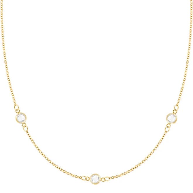 14K Gold Petite 3 Birthstone Necklace