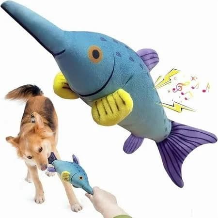 Large Squeaky Dog Toy - Plush Dog Toy, Soft Fabric, Suitable for Small, Medium, and Large Dogs, Daily Companion, Training Reward Gift, Blue