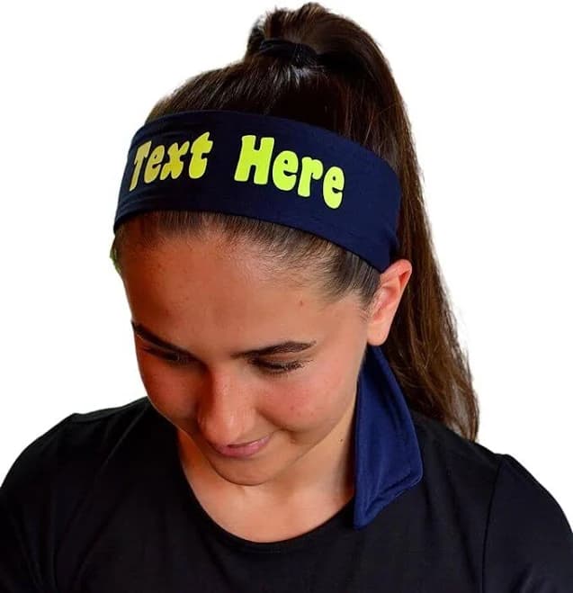 Design Your Own Tie Back Headband With Custom Vinyl Text - Quantity