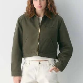 Tna Women's Barkley Workwear Jacket in Dark Olive | Large