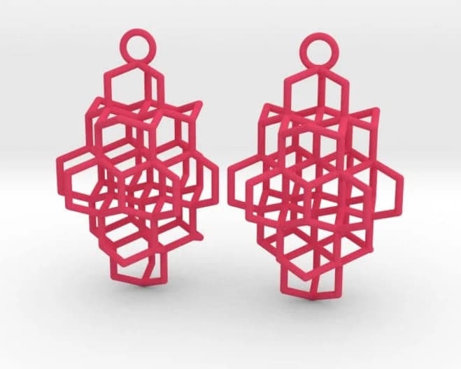 HexIcon Earrings (Metal) 14K Gold Plated Brass