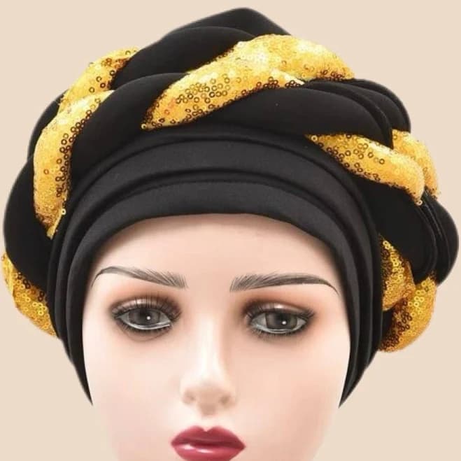 Sequin African/ Nigerian Headtie