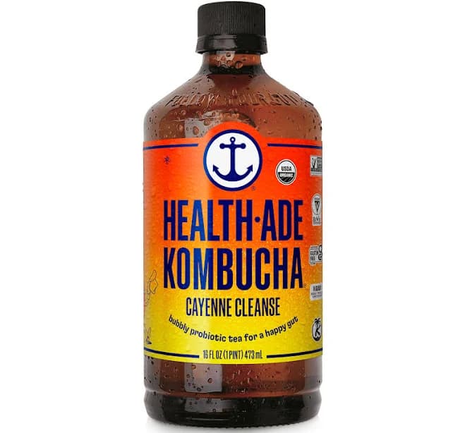 Health-Ade Cayenne Cleanse Kombucha 16 oz Bottle - Bubbly Probiotic Tea