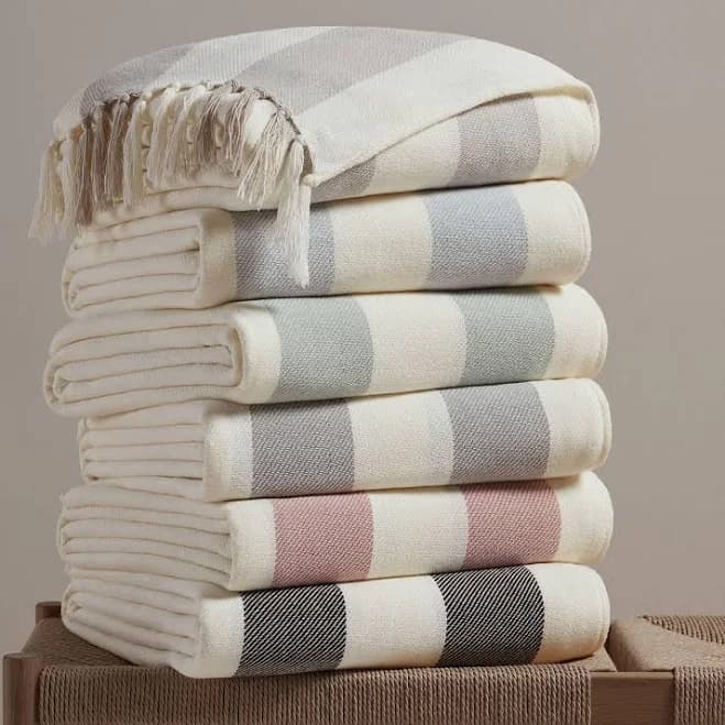 Member's Mark Stripe Throw with Tassel
