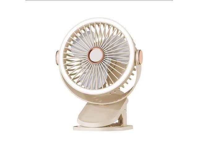 New clip light fan for dormitories, ultra-quiet charging, bedroom and office, strong wind force, wall-mounted countertop circulating fan