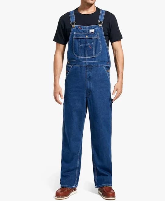 Hisea Men's Stonewear Lite Denim Bib Overall with Tool Pockets