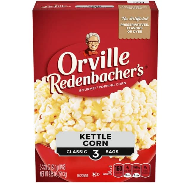 Orville Redenbacher's Kettle Corn Classic Bag Microwave Popcorn 3 Count / 3.28 oz