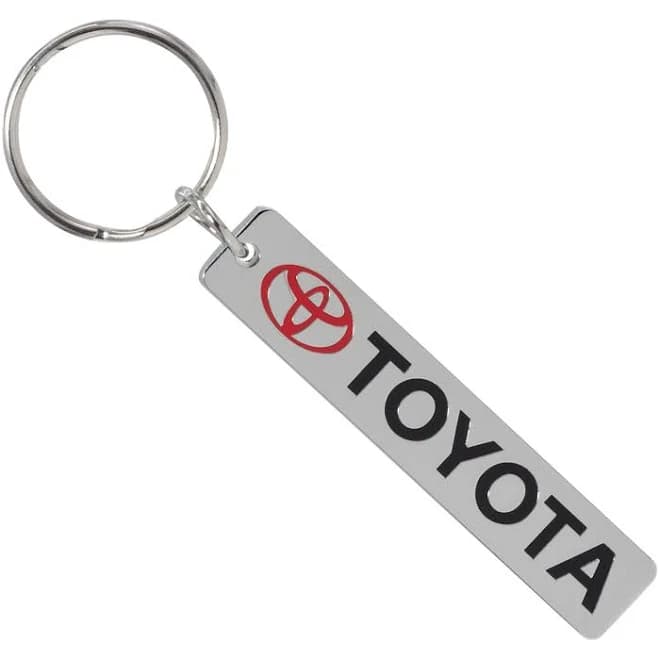 Toyota Ellipses Logo with Script Metal Enamel Key Chain
