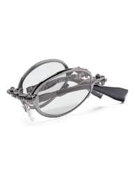 Kuboraum oval-frame Glasses | Silver | FARFETCH LB