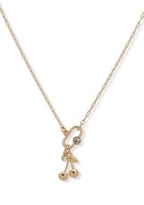 DKNY Crystal Cherry Pendant Necklace