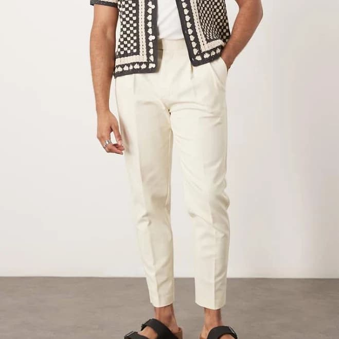 ASOS Design Smart Tapered Cotton Chino Pants
