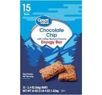 Great Value Energy Bar, Chocolate Chip