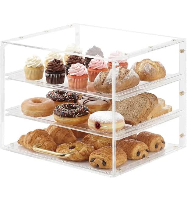 Kffkff 3-Tier Countertop Pastry Display Case
