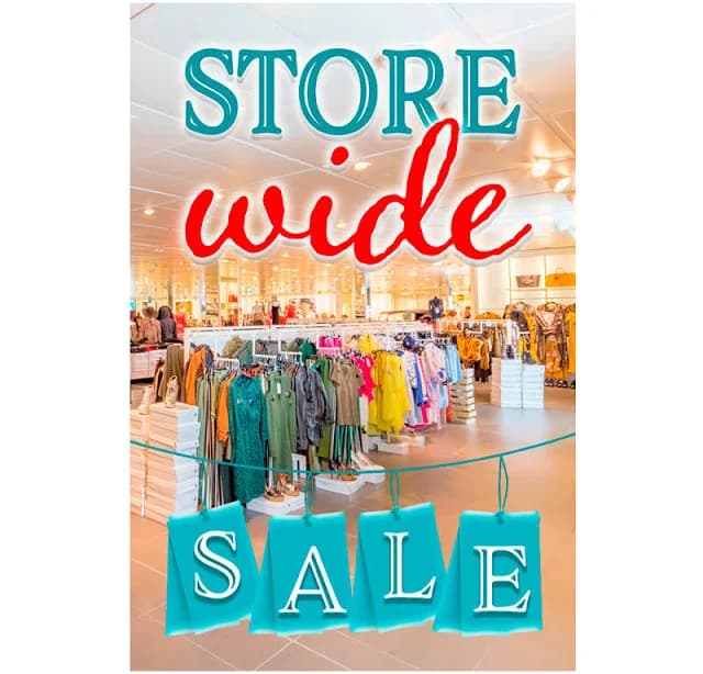 Store Wide Sale Economy A-Frame Sign