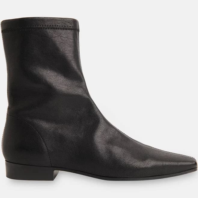 Whistles Women's Square Toe Leather Ankle Boots