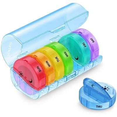 Sukuos 7-Day 2x Pill Organizer