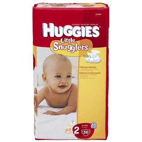 HUGGIES Little Snugglers Diapers,49695,Size 1,32/Pack From Rehab Store
