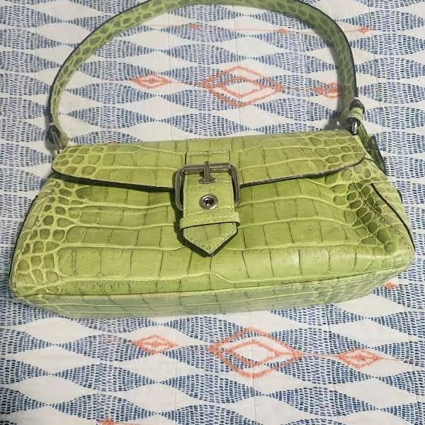 Dooney & Bourke Bags | Dooney & Bourke Lime Green Croc-Embossed Shoulder Bag | Color: Green | Size: Os | Kendra_Clifton's Closet