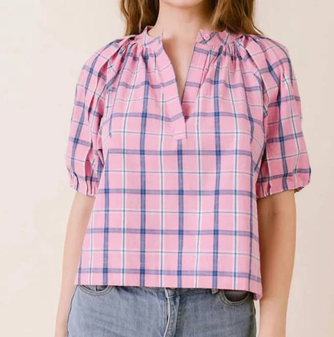 Laroque Henly Plaid Blouse