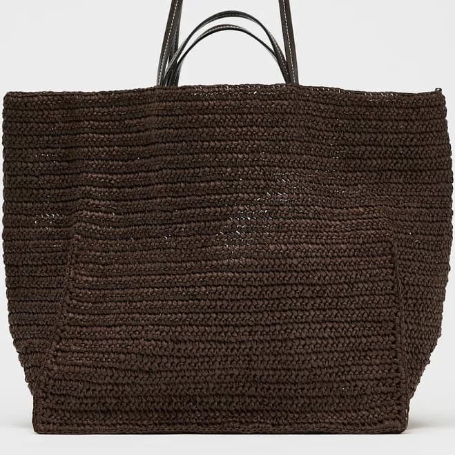 Zara Women's Woven Tote Bag