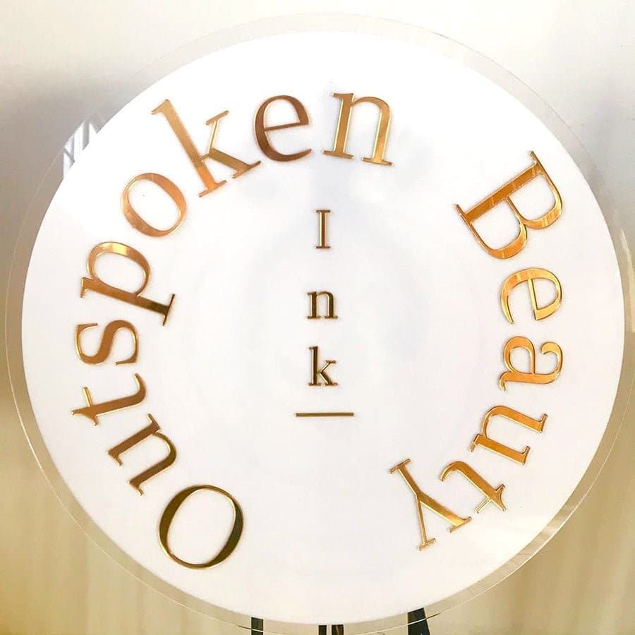 Round Circle Acrylic Business Logo Sign — Pinpoint Creative Studio