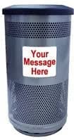 55 Gallon Stadium Series Trash Can with 2 Ad Panels SC55P-2W