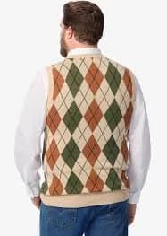 V-Neck Argyle Sweater Vest
