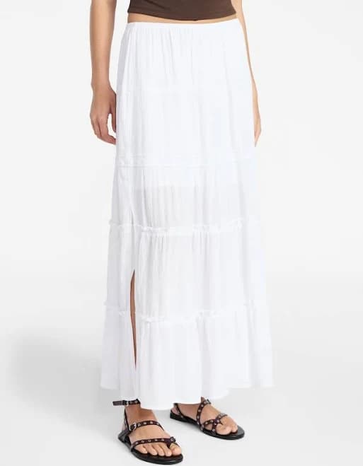 No Boundaries Lace Tiered Maxi Skirt