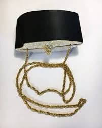 Women's Hard case Clutch Purse with Brass chain