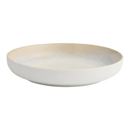 Ranier Cloud White Reactive Glaze Low Bowl