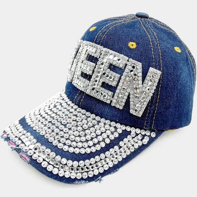 Queen Message Bling Baseball Cap