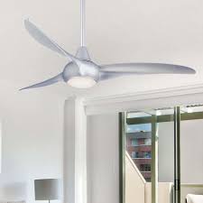 MINKA-AIRE Light Wave 52 in. Integrated LED Indoor Silver Ceiling Fan with Light with Remote Control F844-SL - The Home Depot