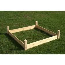 Eden 4 ft. x 4 ft. x 11 in. Wood Raised Garden Bed RGB-4411 - The Home Depot