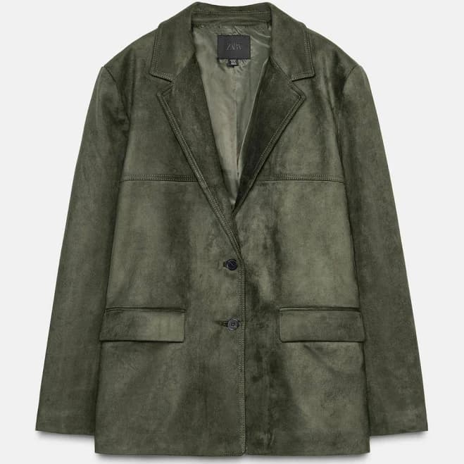 Zara Women's Faux Suede Blazer