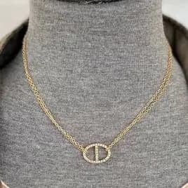 Double Chain Charm Necklace