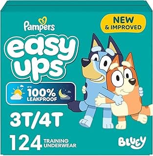 Training Pants - Easy Ups Boys & Girls Bluey - Size 3T-4T, 124 Count, Children's Potty Underwear (Packaging May Vary)
