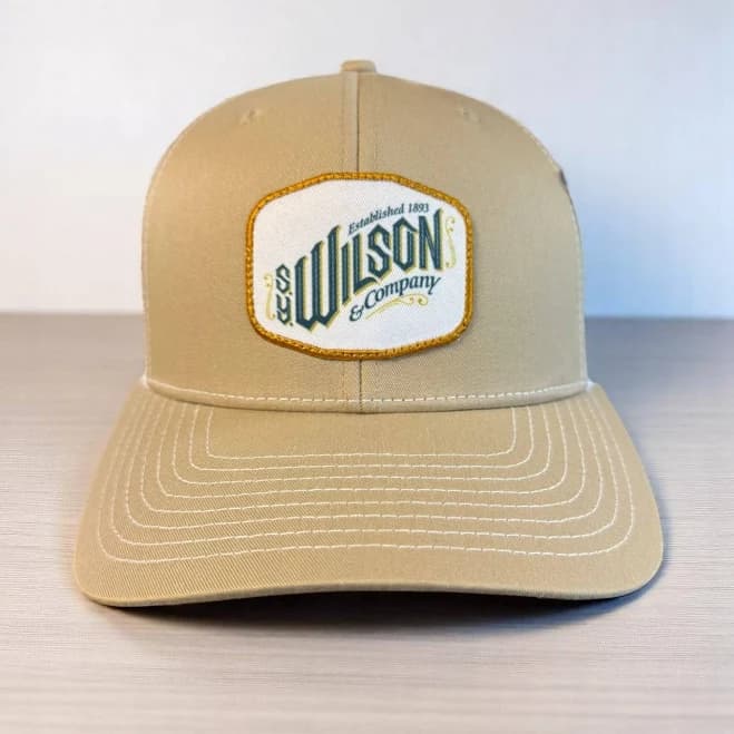 Logo Trucker Hat - SY Wilson by Richardson Khaki/White