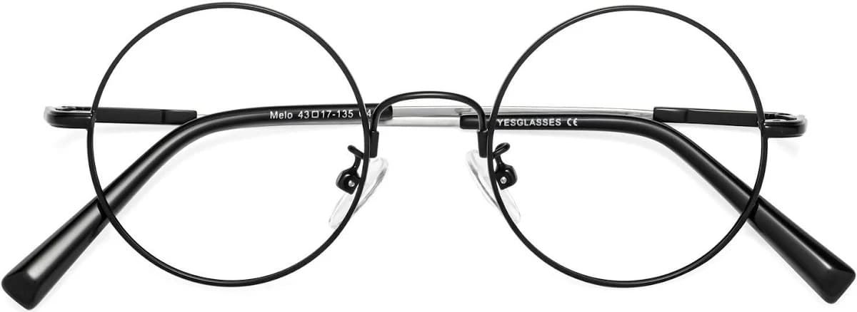 Narrow Retro-Vintage Flexible Round Glasses