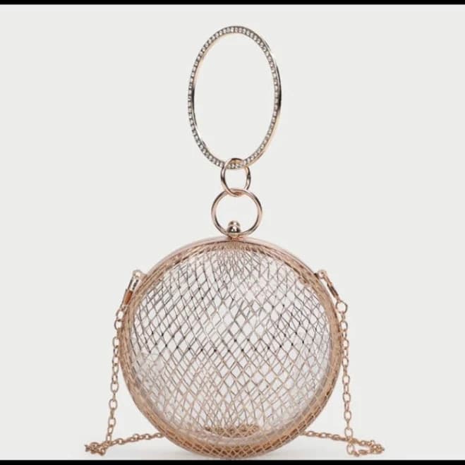 Lily Bloom Hollow Round Metal Ball Shoulder Bag