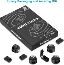 Amazon.com: DIFFWAY Cerraduras de cable y clips de extremo para cordones sin atar, tapones de palanca resistentes para cordones, Negro - 32 piezas : Arte y Manualidades