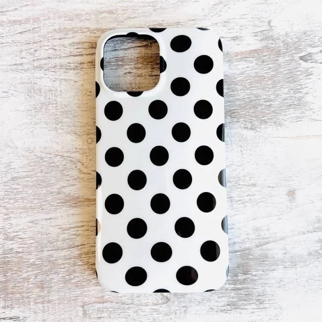White Polka Dot Phone Case for iPhone and iPhone 12