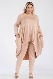 Beige Low High Blouse Set – Glam Boutique Carmen Acevedo