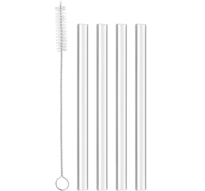 Final Touch Reusable Glass Cocktail Straws (4.5 inch ) (FTA7320)