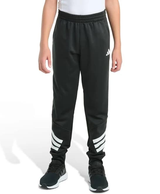 adidas Big Boys Elastic Waistband 3-Stripe Jogger Pants