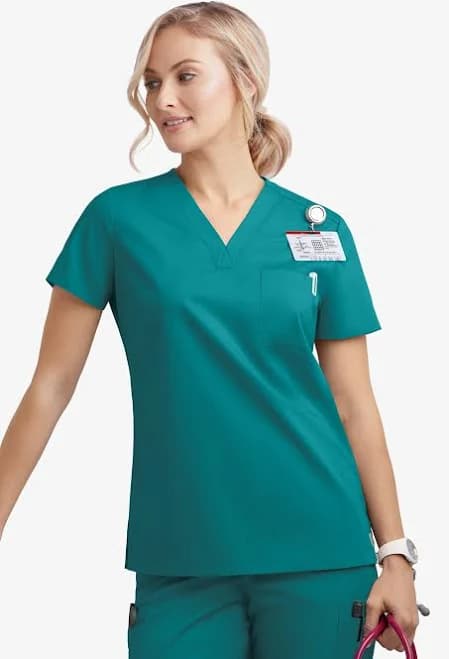 UA Butter-Soft STRETCH Women's 2-Pocket V-Neck Tuck-In Scrub Top