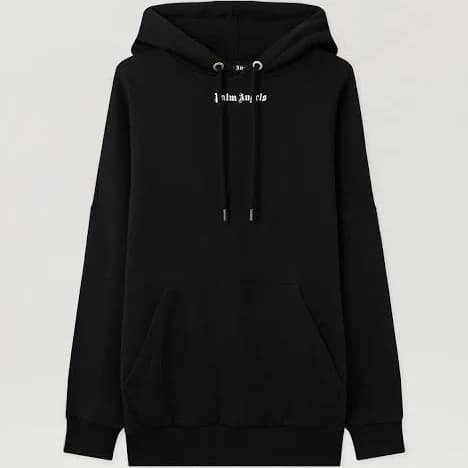 Palm Angels Logo Hoodie Black