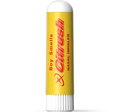 Boy Smells Sniffer Nasal Stick
