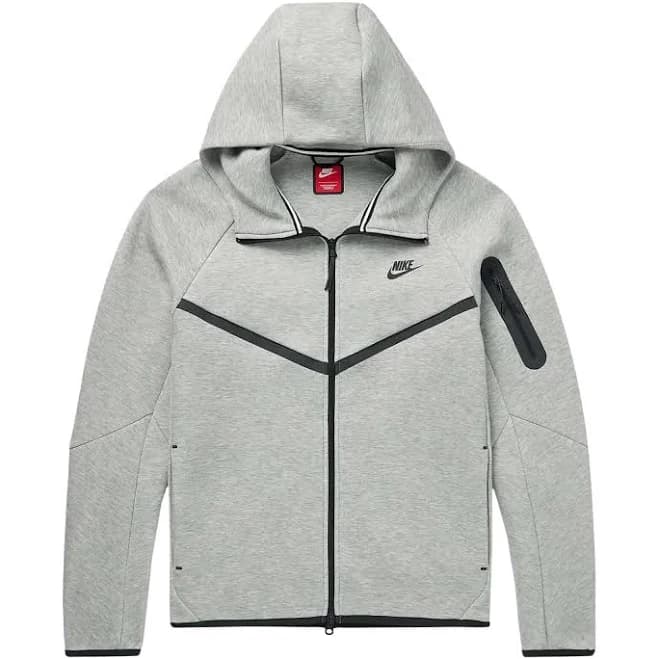 Nike Tech Fleece Full-Zip Windrunner Hoodie 'Dark Grey Heather/Black' | Men's Size XXXL